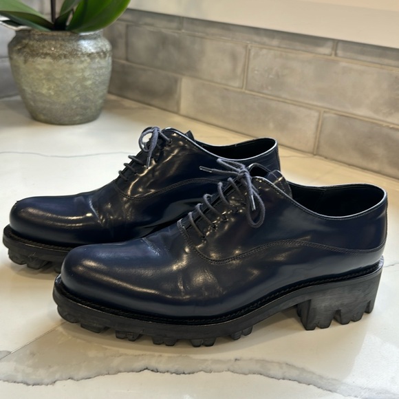 Prada Shoes - Prada leather lace up derby
